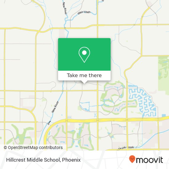 Hillcrest Middle School map