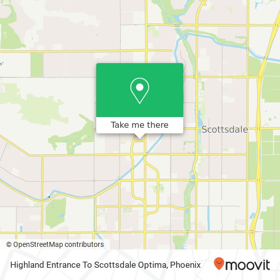 Mapa de Highland Entrance To Scottsdale Optima