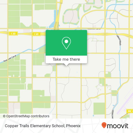 Mapa de Copper Trails Elementary School