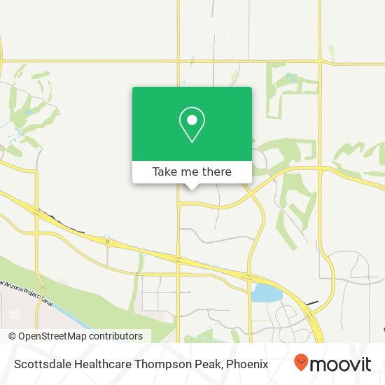 Scottsdale Healthcare Thompson Peak map