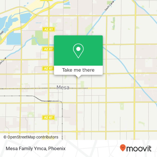 Mesa Family Ymca map