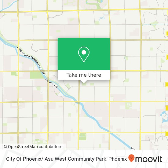 Mapa de City Of Phoenix/ Asu West Community Park