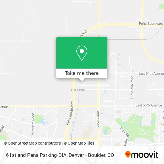 61st and Pena Parking-DIA map