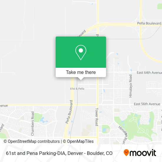61st and Pena Parking-DIA map