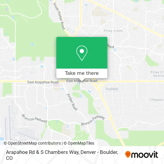 Mapa de Arapahoe Rd & S Chambers Way