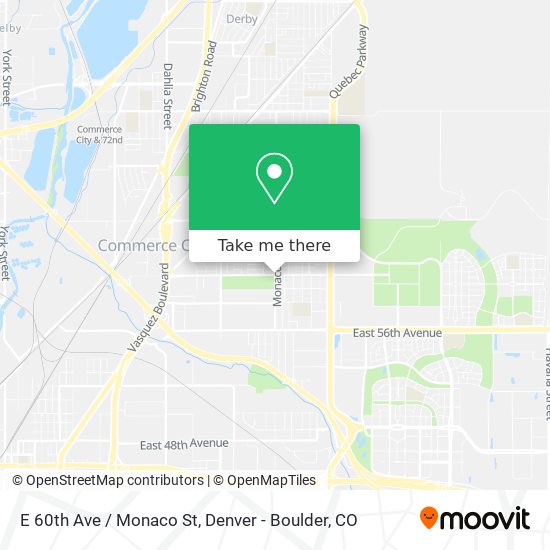 E 60th Ave / Monaco St map