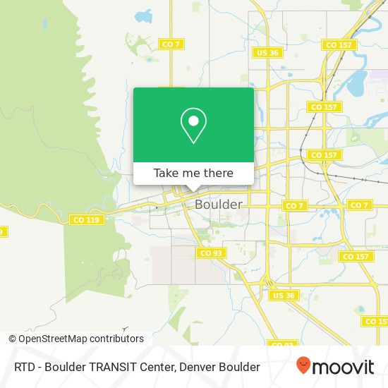 RTD - Boulder TRANSIT Center map