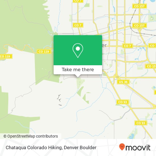 Chataqua Colorado Hiking map