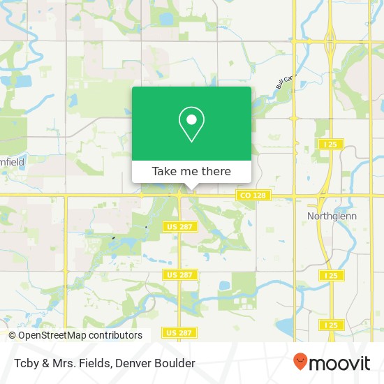 Tcby & Mrs. Fields map