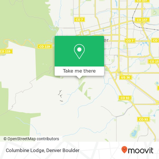Columbine Lodge map