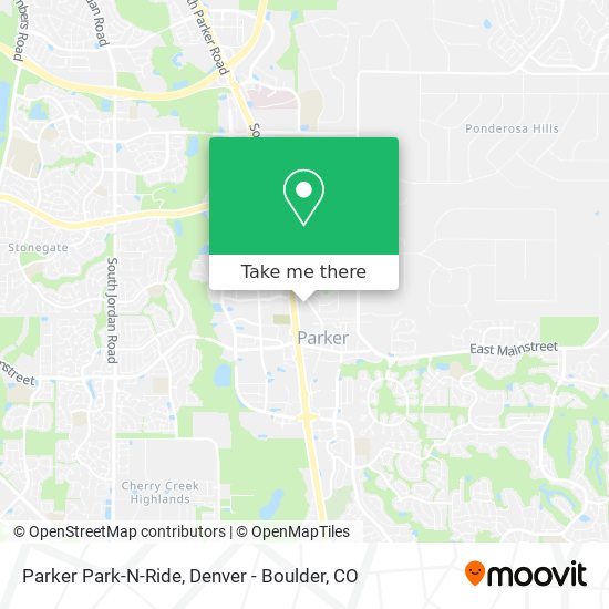 Parker Park-N-Ride map