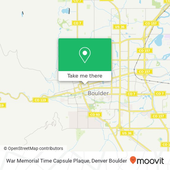 War Memorial Time Capsule Plaque map