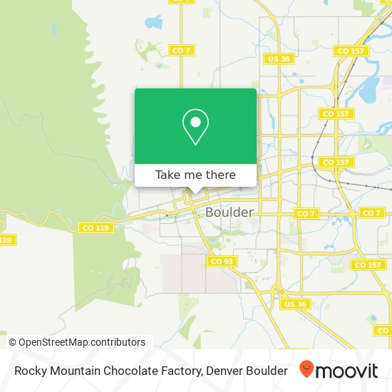 Mapa de Rocky Mountain Chocolate Factory