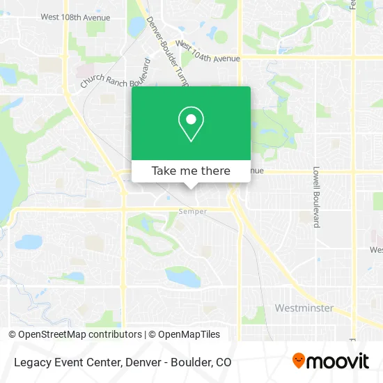 Legacy Event Center map