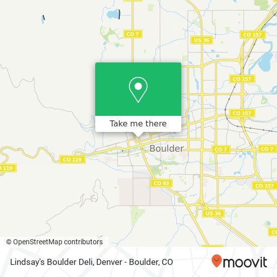 Lindsay's Boulder Deli map