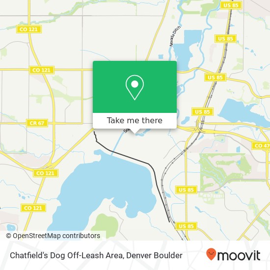 Chatfield's Dog Off-Leash Area map