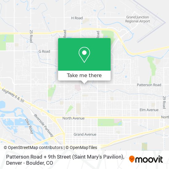 Patterson Road + 9th Street (Saint Mary's Pavilion) map