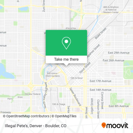 Illegal Pete's map