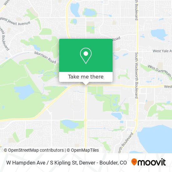 Mapa de W Hampden Ave / S Kipling St