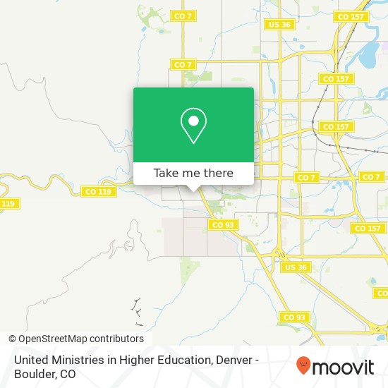 Mapa de United Ministries in Higher Education