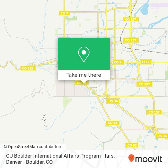 CU Boulder International Affairs Program - Iafs map