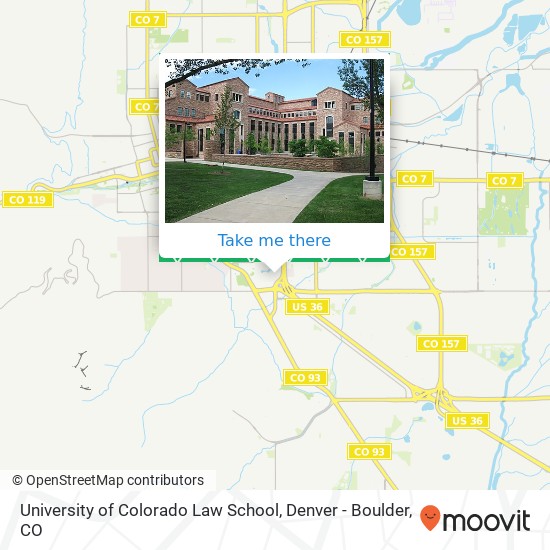 Mapa de University of Colorado Law School