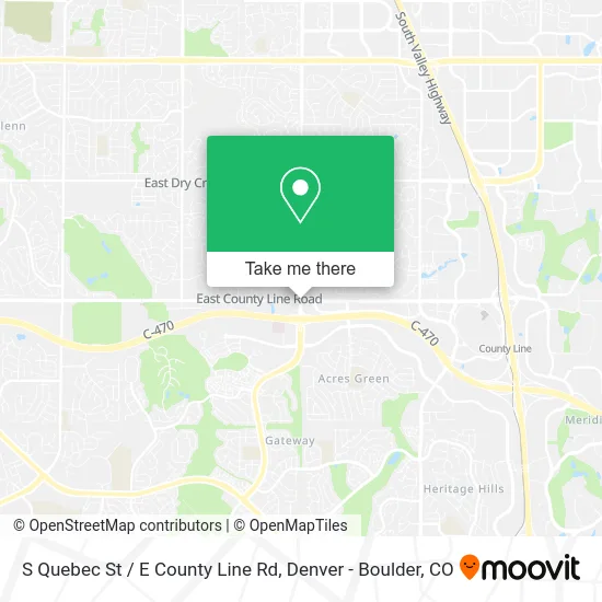 S Quebec St / E County Line Rd map