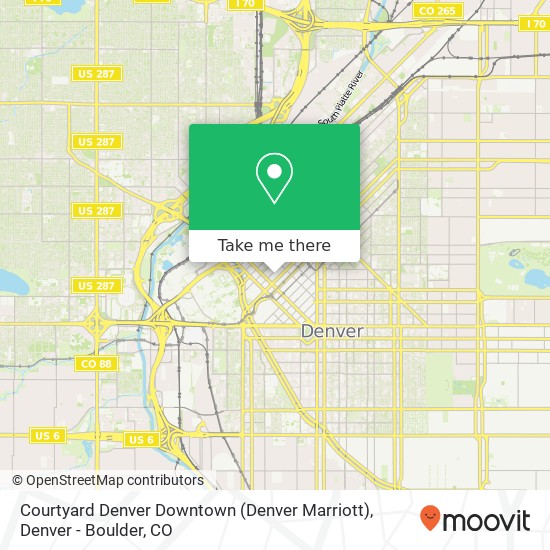 Courtyard Denver Downtown (Denver Marriott) map