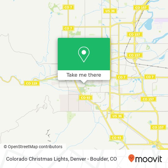 Mapa de Colorado Christmas Lights