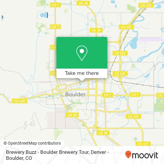 Brewery Buzz - Boulder Brewery Tour map