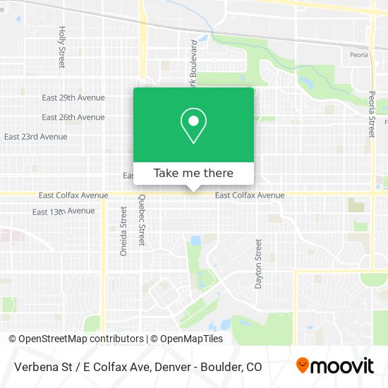 Mapa de Verbena St / E Colfax Ave