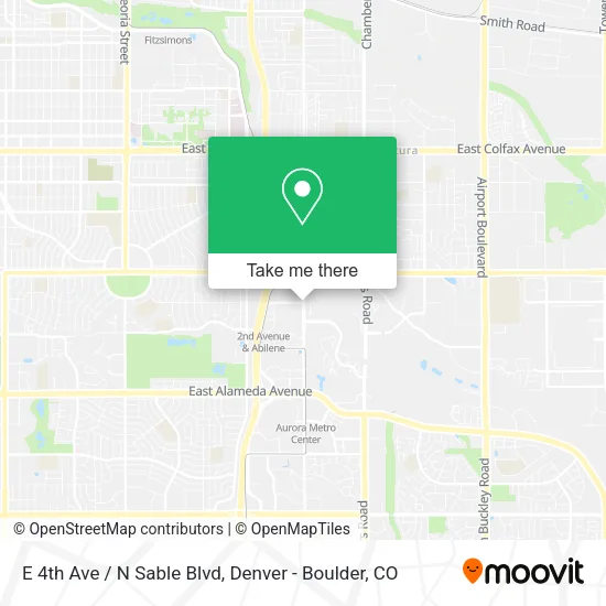 Mapa de E 4th Ave / N Sable Blvd