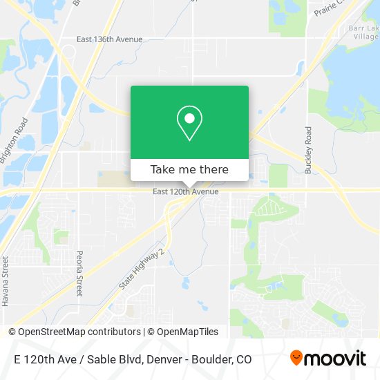E 120th Ave / Sable Blvd map