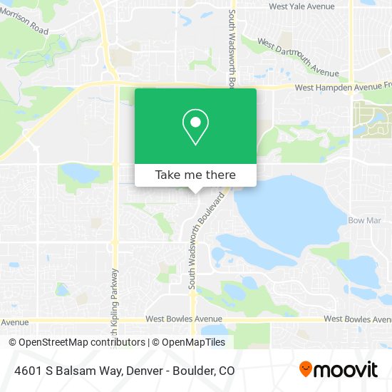 Mapa de 4601 S Balsam Way