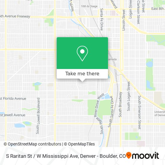 S Raritan St / W Mississippi Ave map