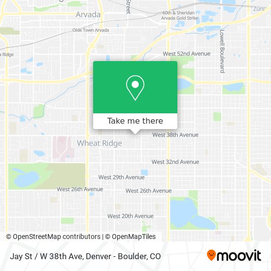 Jay St / W 38th Ave map