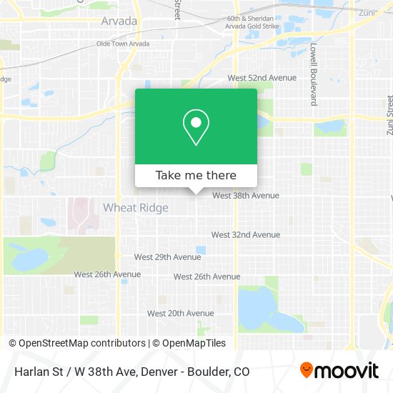 Mapa de Harlan St / W 38th Ave