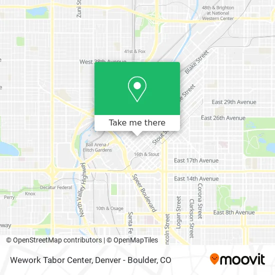 Wework Tabor Center map