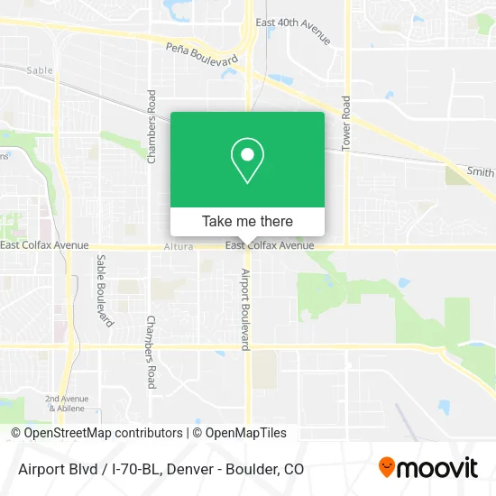 Mapa de Airport Blvd / I-70-BL