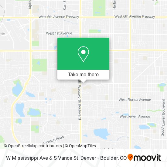 Mapa de W Mississippi Ave & S Vance St