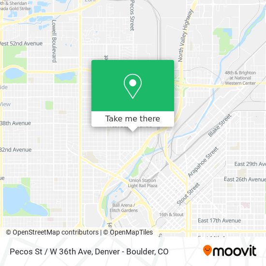 Mapa de Pecos St / W 36th Ave