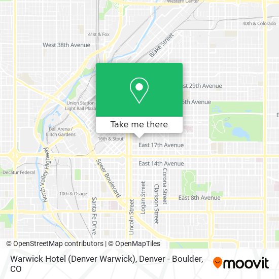 Mapa de Warwick Hotel (Denver Warwick)