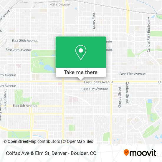 Colfax Ave & Elm St map