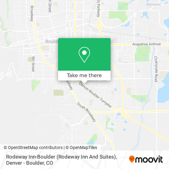 Mapa de Rodeway Inn-Boulder (Rodeway Inn And Suites)