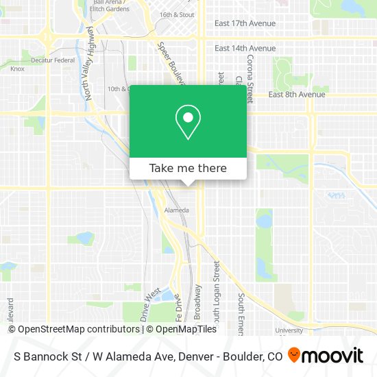 Mapa de S Bannock St / W Alameda Ave