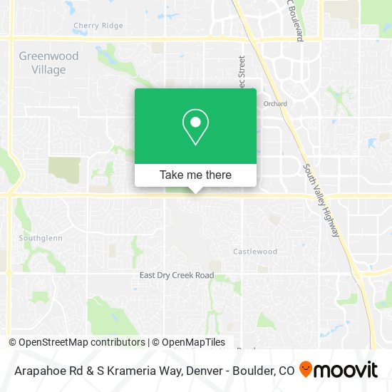 Mapa de Arapahoe Rd & S Krameria Way