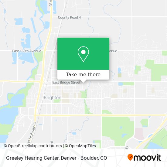 Greeley Hearing Center map
