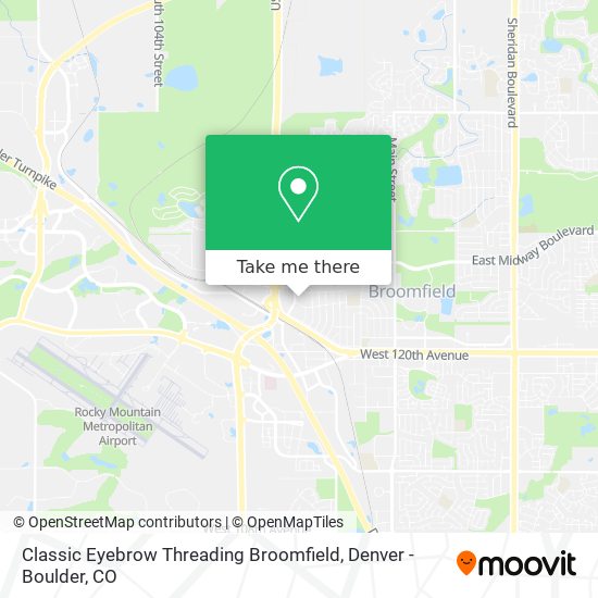 Mapa de Classic Eyebrow Threading Broomfield