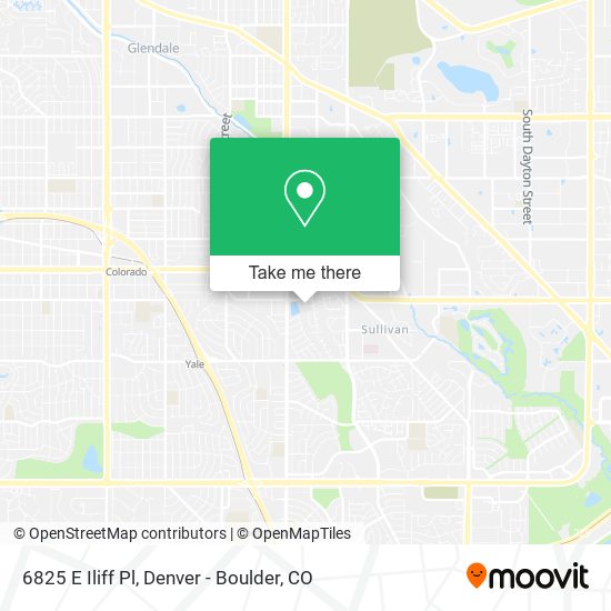 6825 E Iliff Pl map