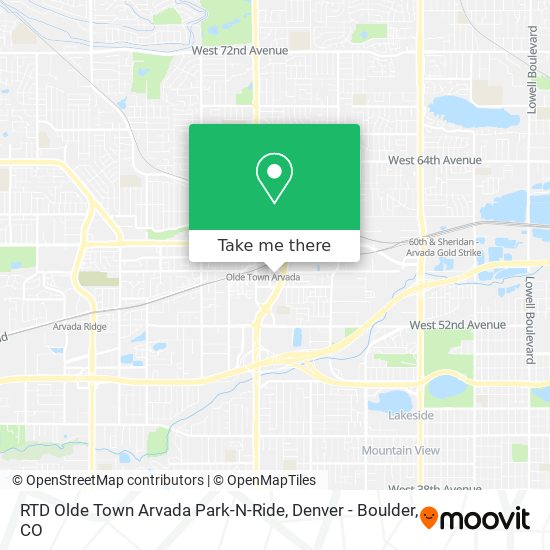 RTD Olde Town Arvada Park-N-Ride map